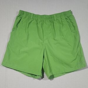 Colombia PFG Performance Fishing Gear Green Elastic Drawstring Men's Shorts‎ XL